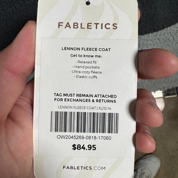 Fabletics Coat Womens Size XL Gray Lennon Fleece Relaxed Fit Cozy Pockets NEW - Picture 4 of 11